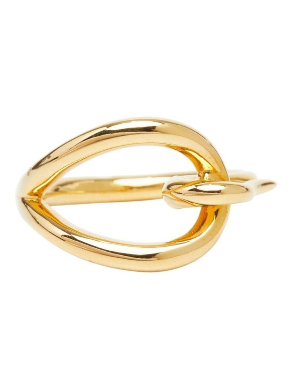 Hermes Jumbo Scarf Ring Gold Plated - Picture 2 of 6